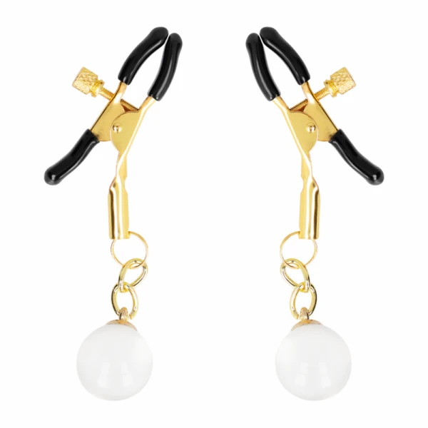 Kink glasparel-nippelklemmen met gouden accenten