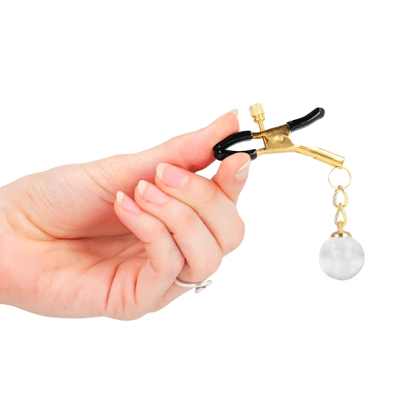 Kink glasparel-nippelklemmen met gouden accenten