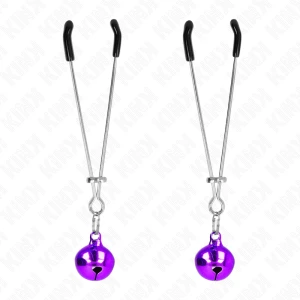 Kink Glockennippelklammern mit Kette, lila