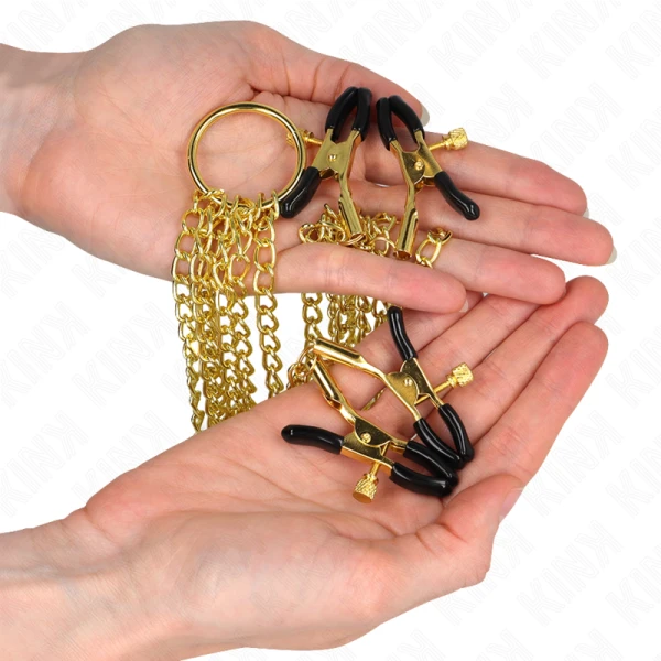 Kink Nippel- en Kitzlerklemmen Set verstelbaar Goud Kink Nippel- en Kitzlerklemmen Set verstelbaar Goud