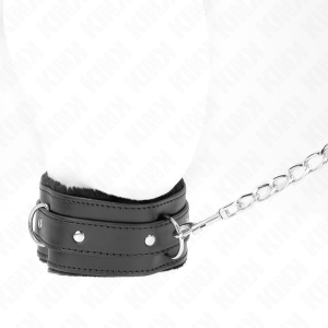 Kink halsband met riem voor fetisjspelletjes, zwart Kink halsband met riem voor fetisjspelletjes, zwart - Afbeelding 2