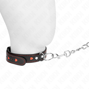 Kink Halsketting met lint en hartdetails voor fetisjspelletjes Kink Halsketting met lint en hartdetails voor fetisjspelletjes - Afbeelding 2