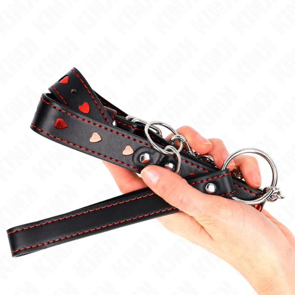 Kink Halsketting met lint en hartdetails voor fetisjspelletjes Kink Halsketting met lint en hartdetails voor fetisjspelletjes