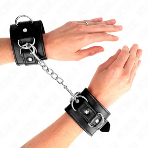 Kink 3 D-Ring Handcuffs Adjustable Black