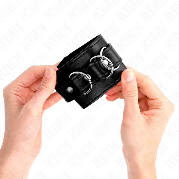 Kink 3 D-ring polsboeien verstelbaar zwart