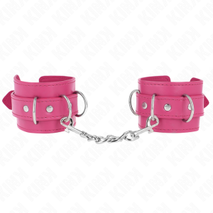 Kink 3 D-Ring polsboeien verstelbaar roze Kink 3 D-Ring polsboeien verstelbaar roze - Afbeelding 2