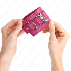 Kink 3 D-Ring polsboeien verstelbaar roze Kink 3 D-Ring polsboeien verstelbaar roze - Afbeelding 4