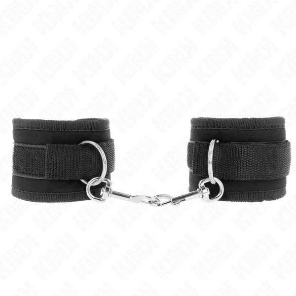 Kink Nylon-handboeien met klittenband, verstelbaar, zwart