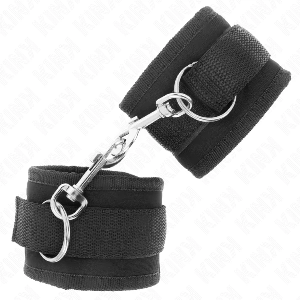 Kink Nylon-handboeien met klittenband, verstelbaar, zwart