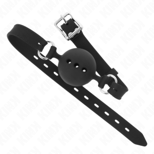 Kink Vollsilicon-knevel met bal, verstelbaar, zwart Kink Vollsilicon-knevel met bal, verstelbaar, zwart - Afbeelding 3