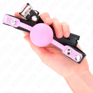 Kink Lichtgevende siliconen bal-knevel met riem Kink Lichtgevende siliconen bal-knevel met riem - Afbeelding 4