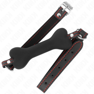 Kink schwarzer Knochen-Gag mit Gebissknebel Kink schwarzer Knochen-Gag mit Gebissknebel – Bild 2