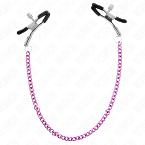 Kink Pincet-Nippelklemmen met ketting paars Kink Pincet-Nippelklemmen met ketting paars - Afbeelding 3
