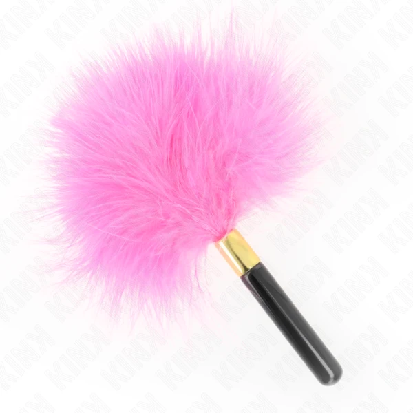Kink Fuchsia Gold Metall Kitzelfedern