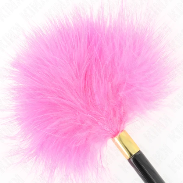 Kink Fuchsia Gold Metall Kitzelfedern
