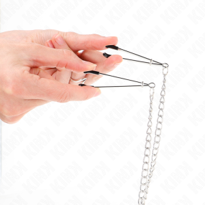 Kink driedubbele tepel- en clitklemmen met ketting Kink driedubbele tepel- en clitklemmen met ketting - Afbeelding 2