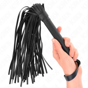 Kink whip with multiple strands, dark blue and black