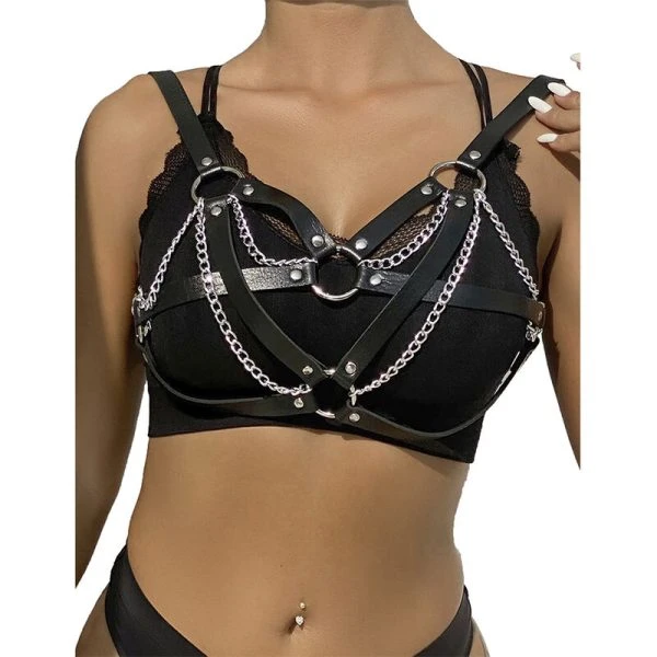 img_194240_b3f2114586806510d636bd6b93a1d82b_1.jpg Subblime Punk Bondage Riem met Metalen Gesp Zwart