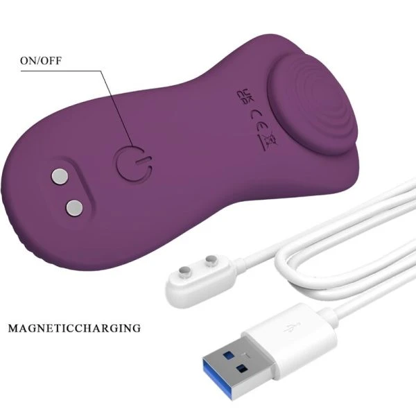 Pretty Love Mane LAY On Clitoris Massager met 10 trillingen en afstandsbediening Paars