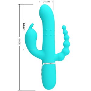 Pretty Love Cammy 4 IN 1 Multifunktions-Rabbit-Vibrator met Clitorisstimulator, Blauw Pretty Love Cammy 4 IN 1 Multifunktions-Rabbit-Vibrator met Clitorisstimulator, Blauw - Afbeelding 6