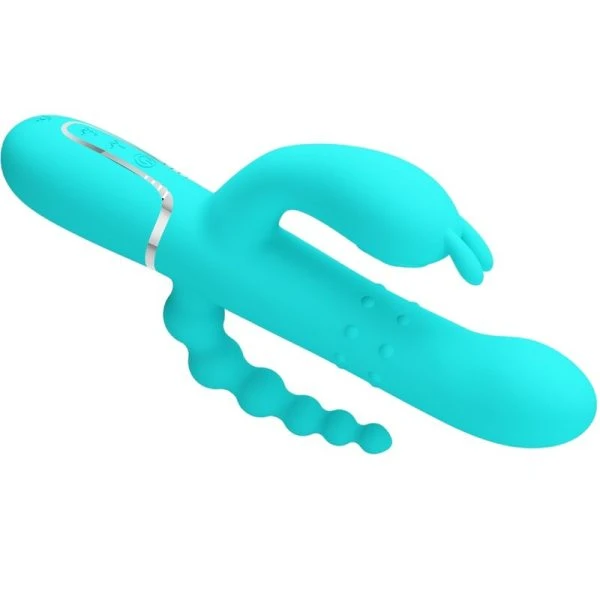 Pretty Love Cammy 4 IN 1 Multifunktions-Rabbit-Vibrator met Clitorisstimulator, Blauw Pretty Love Cammy 4 IN 1 Multifunktions-Rabbit-Vibrator met Clitorisstimulator, Blauw