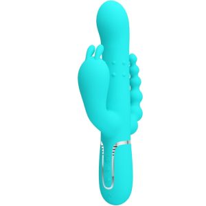 Pretty Love Cammy 4 IN 1 Multifunktions-Rabbit-Vibrator met Clitorisstimulator, Blauw Pretty Love Cammy 4 IN 1 Multifunktions-Rabbit-Vibrator met Clitorisstimulator, Blauw - Afbeelding 1