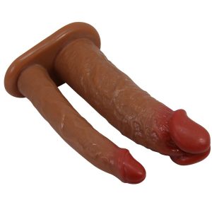 Pretty Love Dubbele Penishuls met Verlenging, Mulatte Pretty Love Dubbele Penishuls met Verlenging, Mulatte - Afbeelding 2
