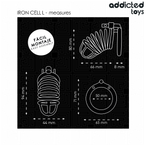 Addicted Toys Locked - Iron Cell Metalen Peniskooi Maat L Addicted Toys Locked - Iron Cell Metalen Peniskooi Maat L - Afbeelding 5