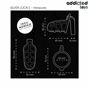 Addicted Toys Peniskäfig Locked aus Metall, Größe S silber Addicted Toys Peniskäfig Locked aus Metall, Größe S silber - Afbeelding 5
