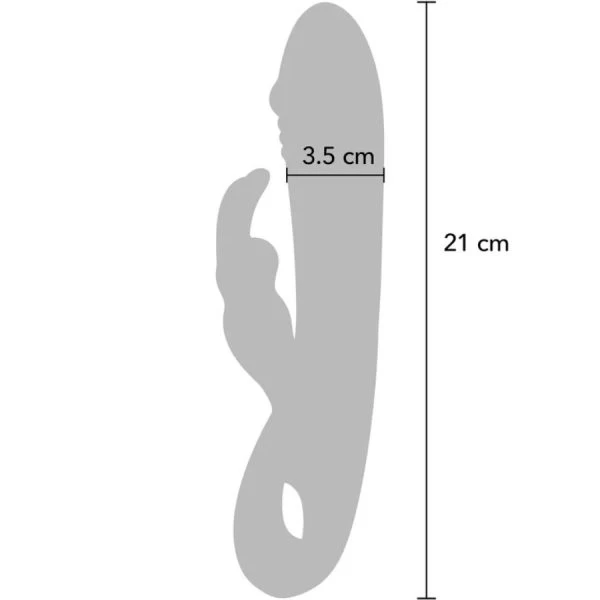 Toyjoy Taygeta Haas-Vibrator met Clitorisstimulator, Siliconen