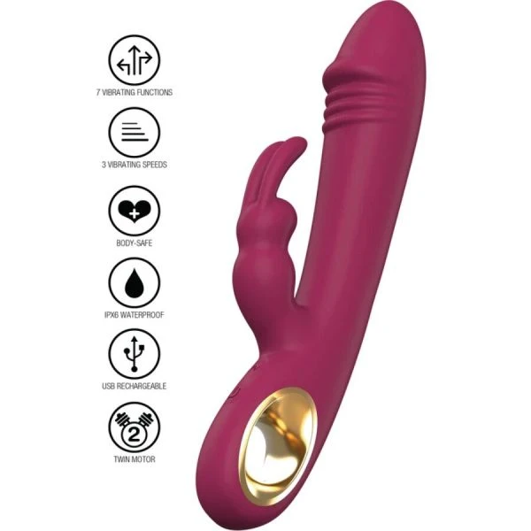 Toyjoy Taygeta Haas-Vibrator met Clitorisstimulator, Siliconen