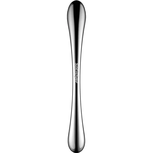 Satisfyer dubbele dildo van massief roestvrij staal met twee uiteinden