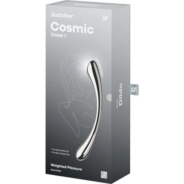 Satisfyer dubbele dildo van massief roestvrij staal met twee uiteinden