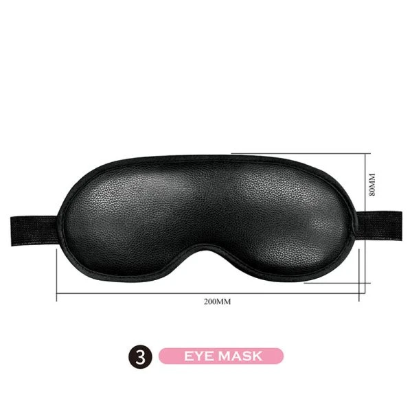 Pretty Love 8-delig BDSM-set Zwart voor bind- en zintuigspelletjes