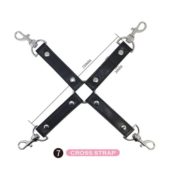Pretty Love 8-delig BDSM-set Zwart voor bind- en zintuigspelletjes