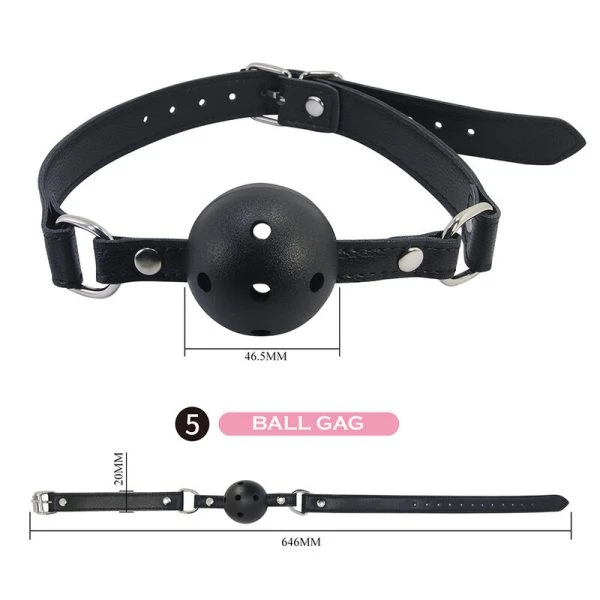 Pretty Love 8-delig BDSM-set Zwart voor bind- en zintuigspelletjes