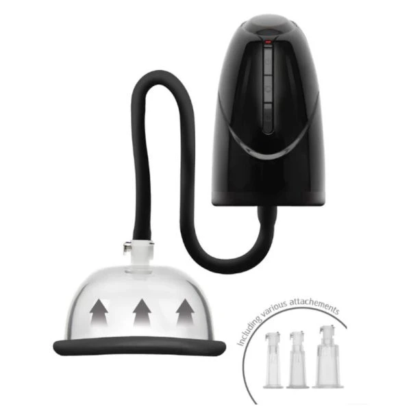 She.E.O Automatische Vacuümpomp voor Vagina en Clitoris met drie opzetstukken Zwart She.E.O Automatische Vacuümpomp voor Vagina en Clitoris met drie opzetstukken Zwart