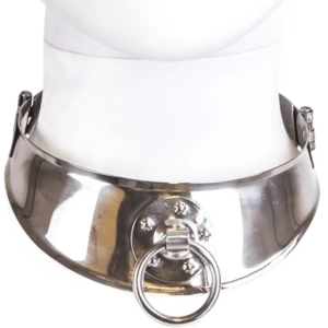 Metal Hard Rückhaltehalsband mit Ring aus Edelstahl
