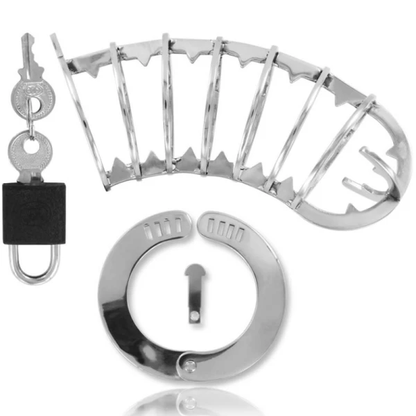 Metal Hard Peniskäfig met veiligheidsslot 14 cm