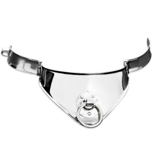 Metal Hard Vaste Halsband met Ring en Hangslot 12,5 cm Metal Hard Vaste Halsband met Ring en Hangslot 12,5 cm - Afbeelding 2