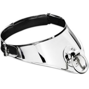 Metal Hard Vaste Halsband met Ring en Hangslot 12,5 cm Metal Hard Vaste Halsband met Ring en Hangslot 12,5 cm - Afbeelding 1