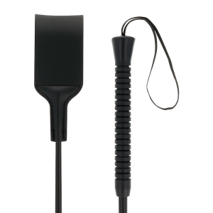 Darkness Fetisch-Reitpeitsche aus PVC, schwarz, 53 cm Darkness Fetisch-Reitpeitsche aus PVC, schwarz, 53 cm – Bild 2