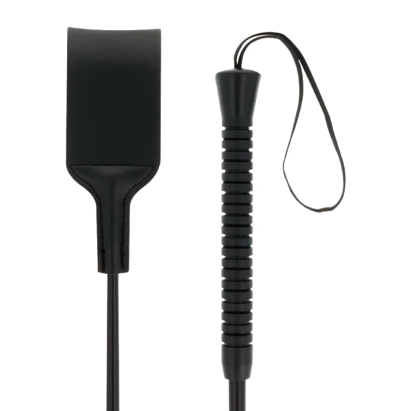 Darkness Fetisch-Reitpeitsche aus PVC, schwarz, 53 cm