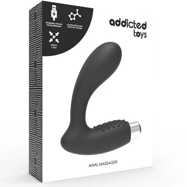 Addicted Toys Prostatische Vibrator Model 5 oplaadbaar zwart Addicted Toys Prostatische Vibrator Model 5 oplaadbaar zwart
