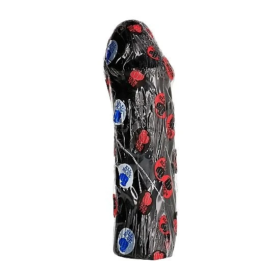 All Black Dildo zonder ballen met massieve steel