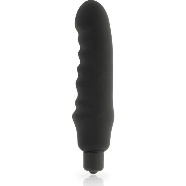 Dolce Vita Genius Black Silicone Auflegevibrator mit abnehmbarer Hülle