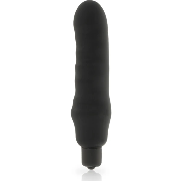 Dolce Vita Genius Black Silicone Auflegevibrator mit abnehmbarer Hülle