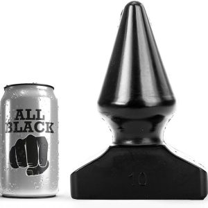 All Black Anaalplug met 9 cm diameter, PVC All Black Anaalplug met 9 cm diameter, PVC - Afbeelding 1