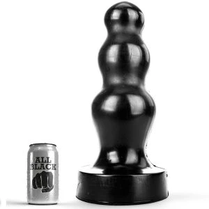 All Black PVC-Analplug groß 38 x 12 cm