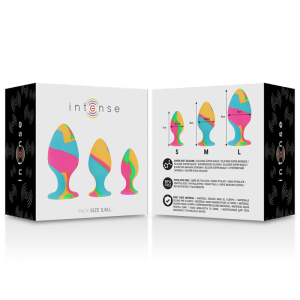 Intense anaalplugset van siliconen met batikdesign, 3 maten Intense anaalplugset van siliconen met batikdesign, 3 maten - Afbeelding 4